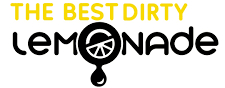 Stylized text logo: The Best Dirty Lemonade with lemon slice graphic in the letters.